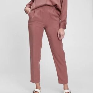 GAP Tencel Lyocell Pull-On Slouchy Hi Rise Soft Rose Pink Pants Size 12 New